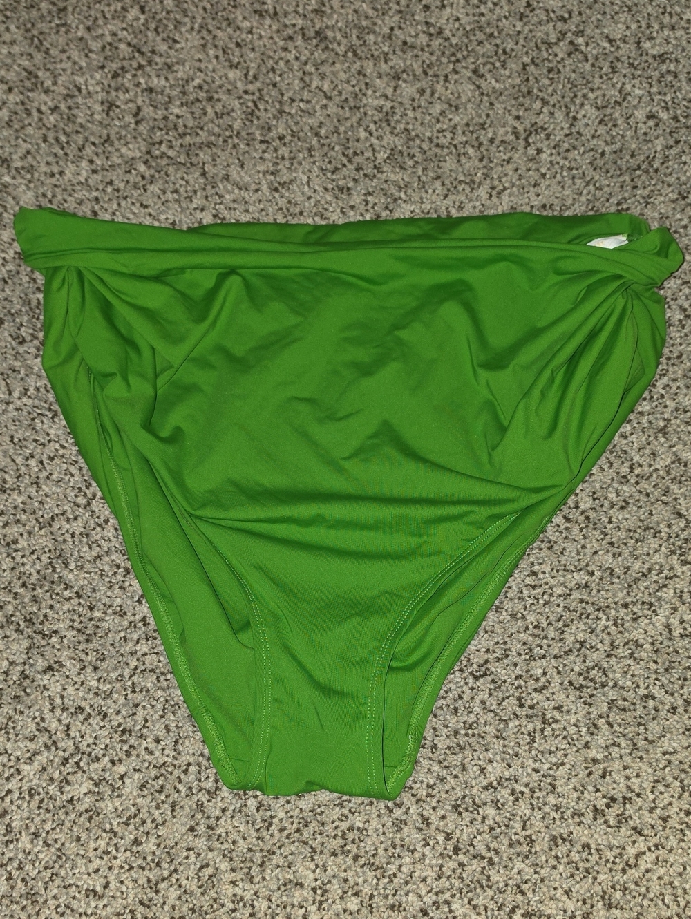Anne Cole Grass Green High-Waist Bikini Bottom